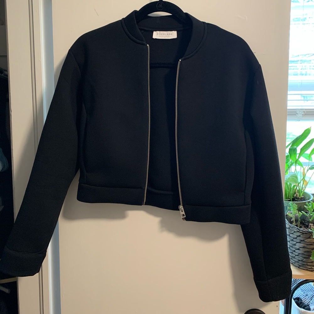 Everlane Cropped Bomber Jacket - Street Fleece